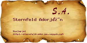 Sternfeld Adorján névjegykártya